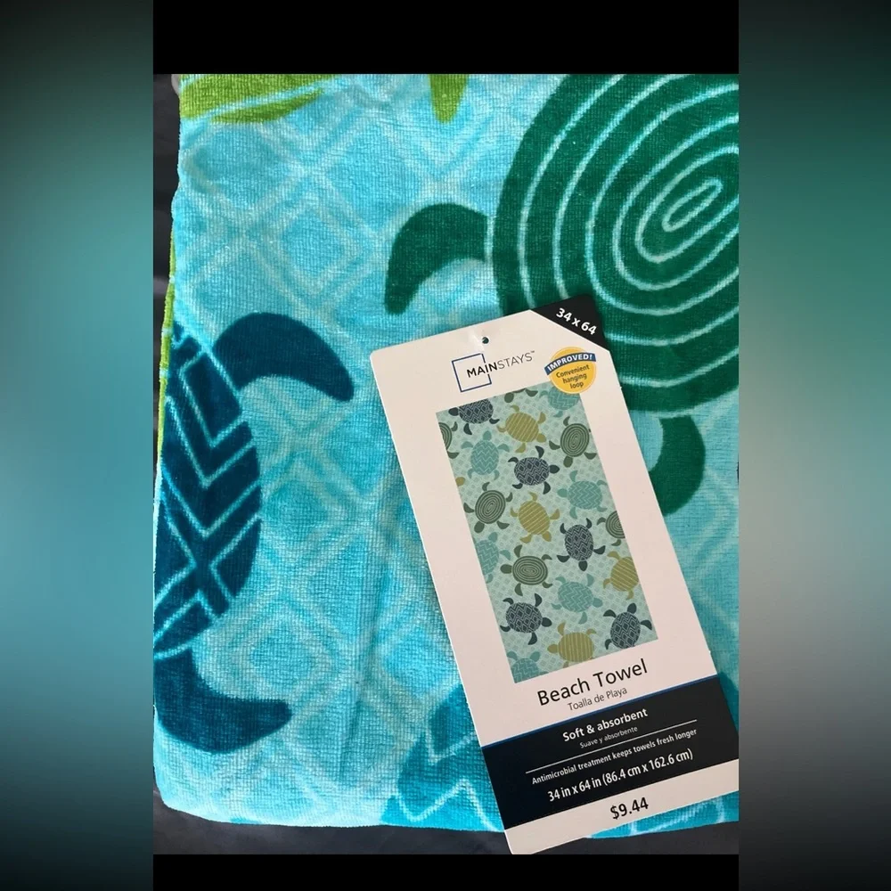 Mainstays beach towel 34” x 64” vacation beachwear towel brand new - Picture 7 of 9